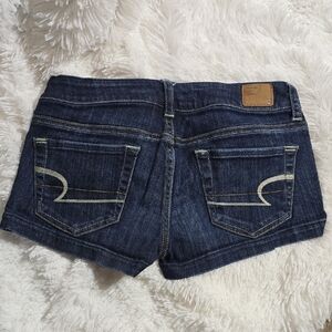 American Eagle Outfitters Blue Jean Shorts with Cuffed Hem